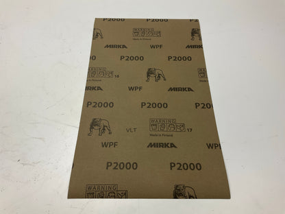 Mirka 21-118-P2000 Waterproof Sandpaper Sheets 5.5''x9'' 2000 Grit, 50/Sleeve