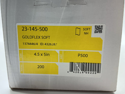 Mirka 23-145-500 Goldflex Soft Foam Back Abrasive Pad 4.5'' X 5'' 500 Grit, 200 Pc