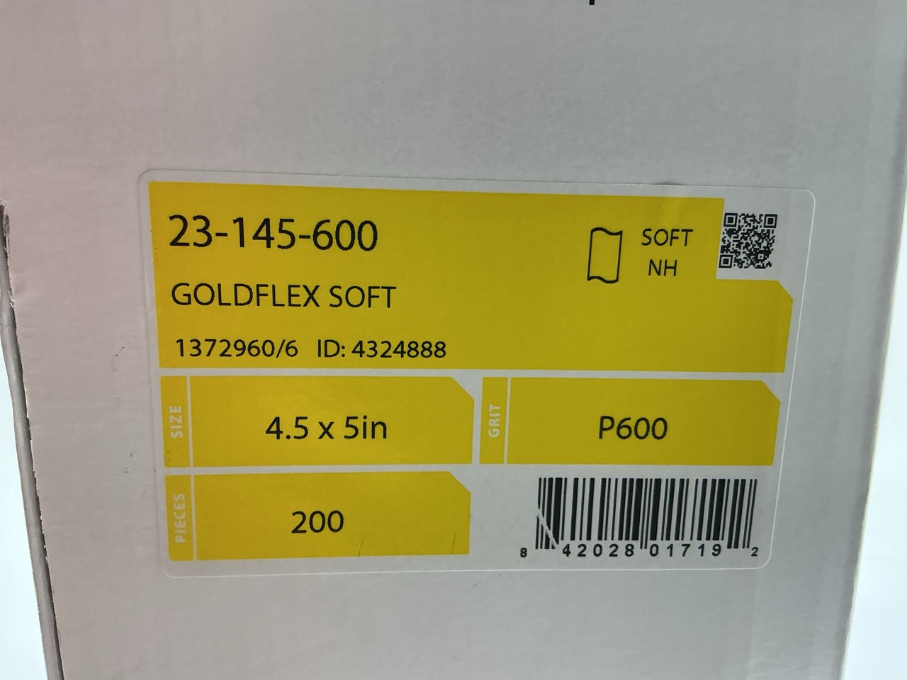 Mirka 23-145-600 Goldflex 600 Grit Soft Abrasive Pads 4.5''x5'', 200 Sheets Total