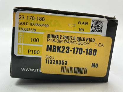 Mirka 23-170-180 Bulldog Gold 2-3/4''x17-1/2'' Non PSA File Sheet 180 Grit, 100pcs