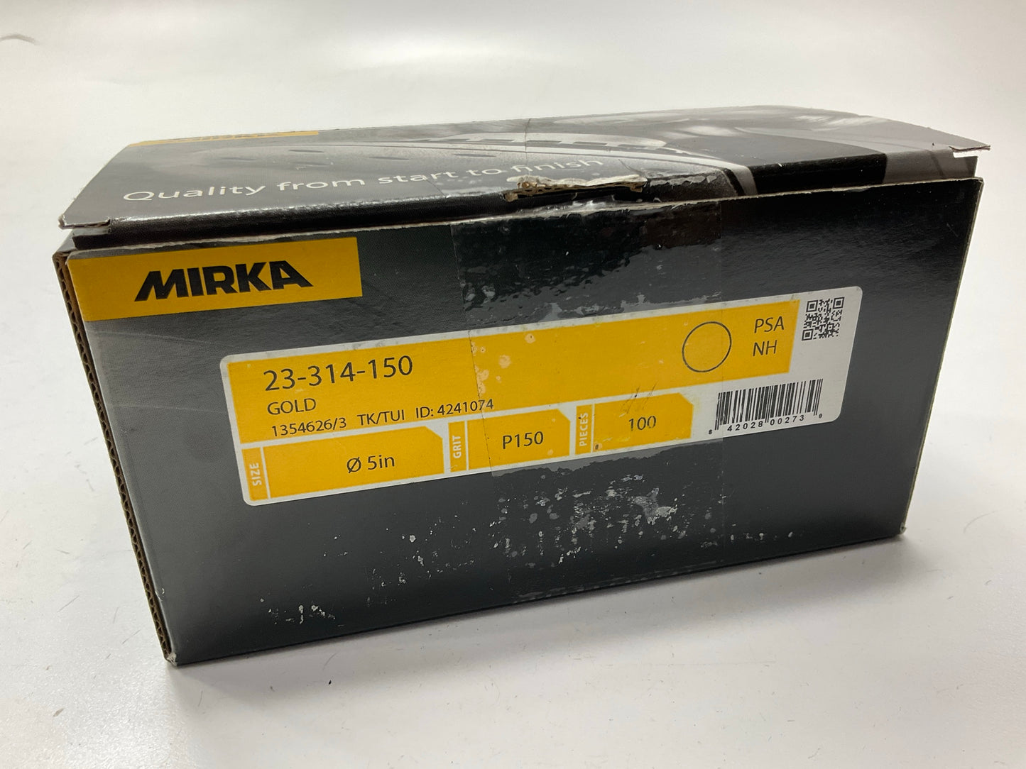 Mirka 23-314-150 Mirka Bulldog Gold 5'' PSA Linkrol 150 Grit Disc, 100 / Roll