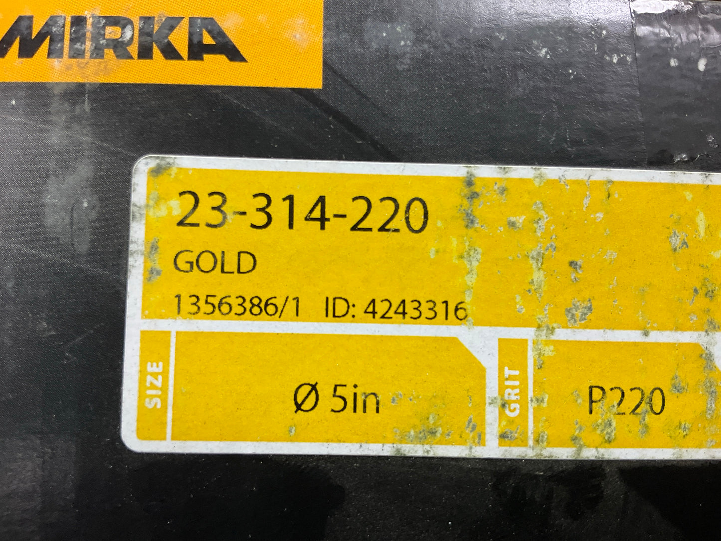 Mirka 23-314-220 Gold 5 In. PSA Linkrol Sanding Disc 220G 220 Grit, Qty. 100