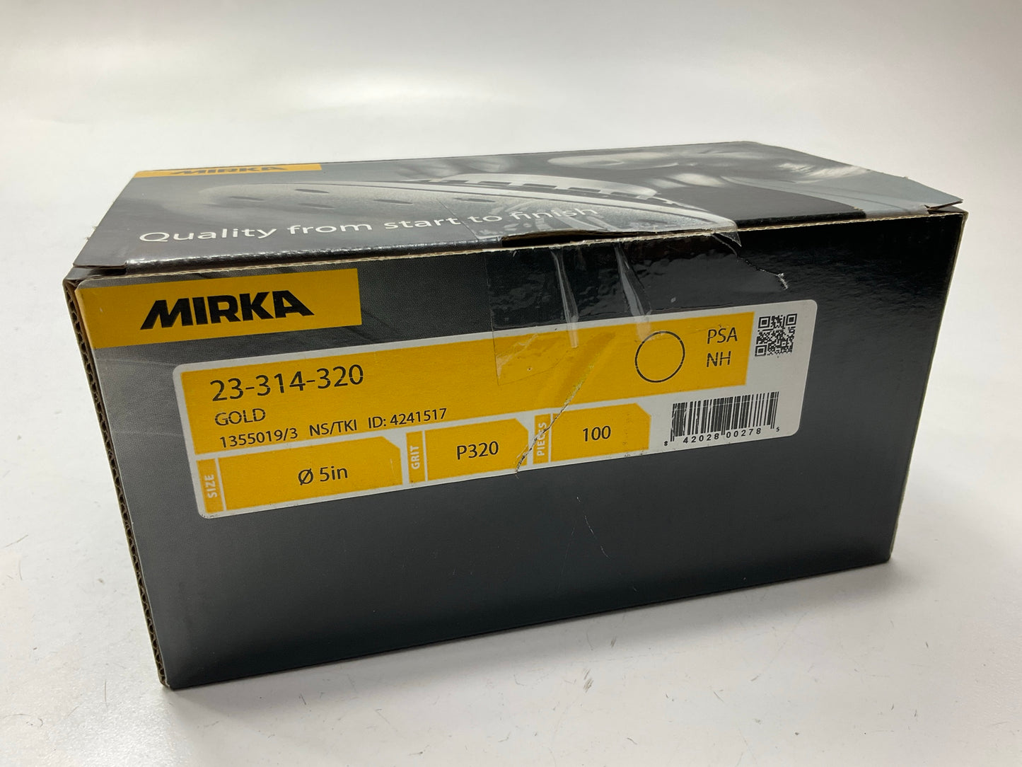 Mirka 23-314-320 Gold 5 In. PSA Linkrol Sanding Disc 320G 320 Grit, 100 / Roll