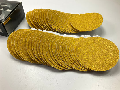 Mirka 23-341-040 Gold 6'' Solid PSA Sanding Discs, 50 Grit - 50 Discs Total