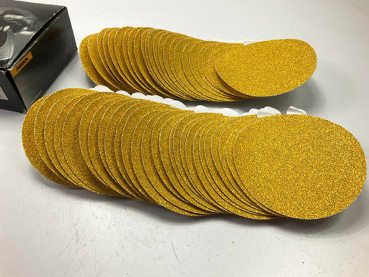 Mirka 23-341-040 Gold 6'' Solid PSA Sanding Discs, 50 Grit - 50 Discs Total