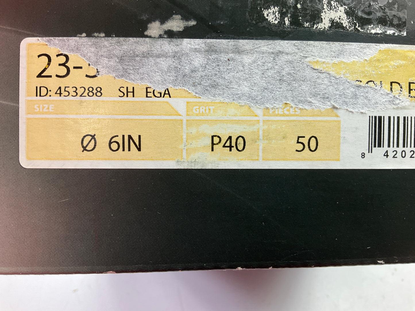 Mirka 23-341-040 Gold 6'' Solid PSA Sanding Discs, 50 Grit - 50 Discs Total