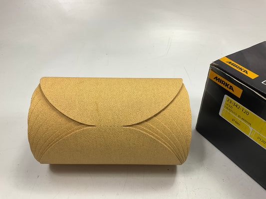 Mirka 23-342-120 Gold 6'' Sticky Back PSA Sanding Discs 120 Grit, 100/Roll