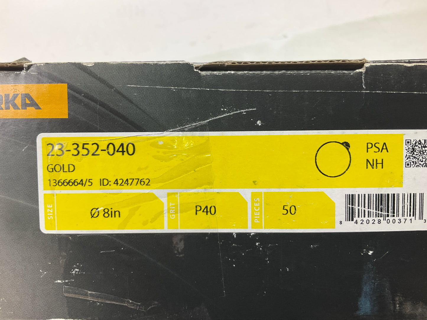 Mirka 23-352-040 Gold 8 In. Heavy Duty PSA Sanding Disc, 40 Grit, Qty. 50