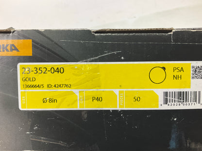 Mirka 23-352-040 Gold 8 In. Heavy Duty PSA Sanding Disc, 40 Grit, Qty. 50