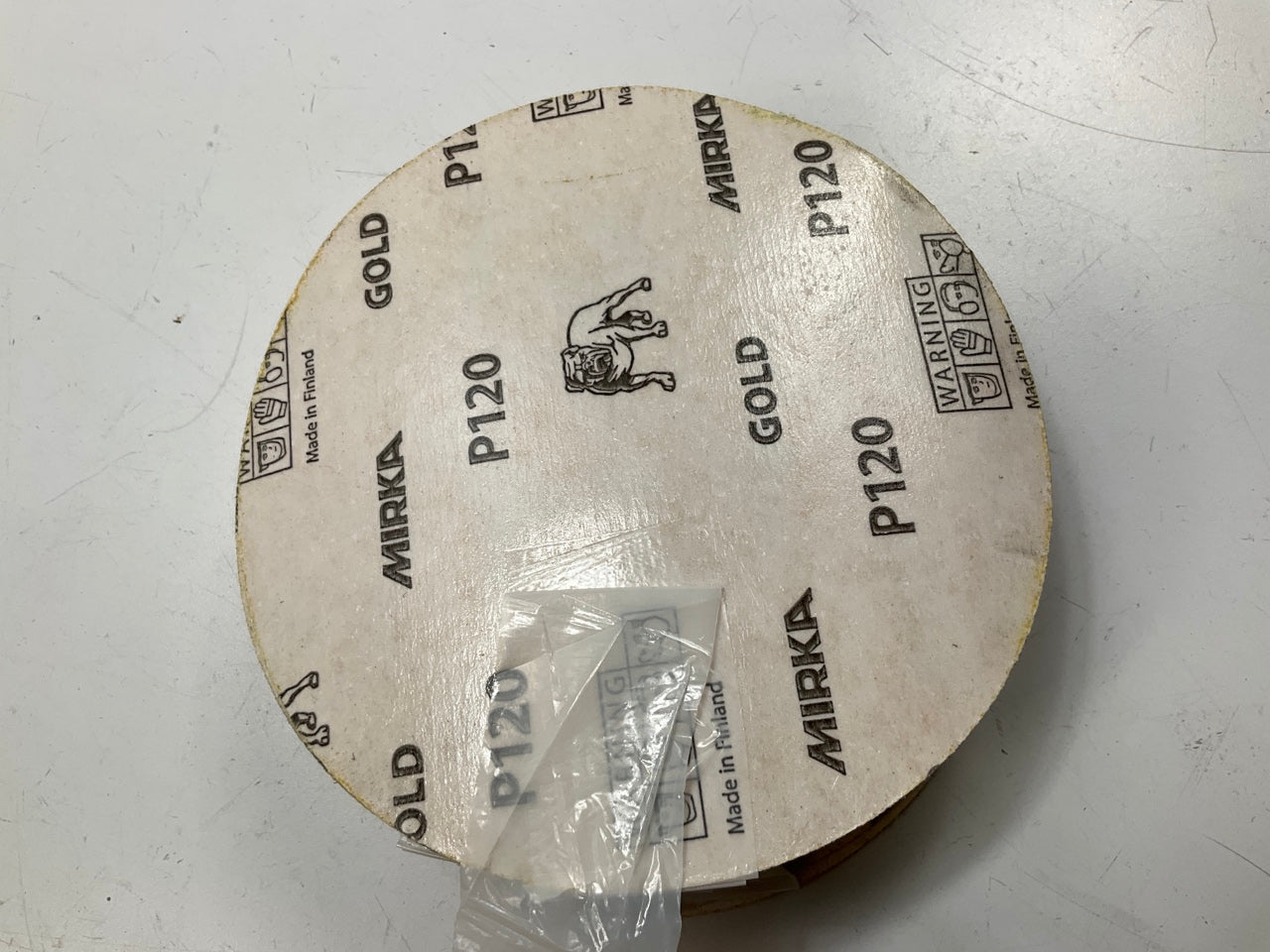 Mirka 23-379-120 Gold 6'' PSA Autobox Sanding Disc 120 Grit, 100 Discs / Box