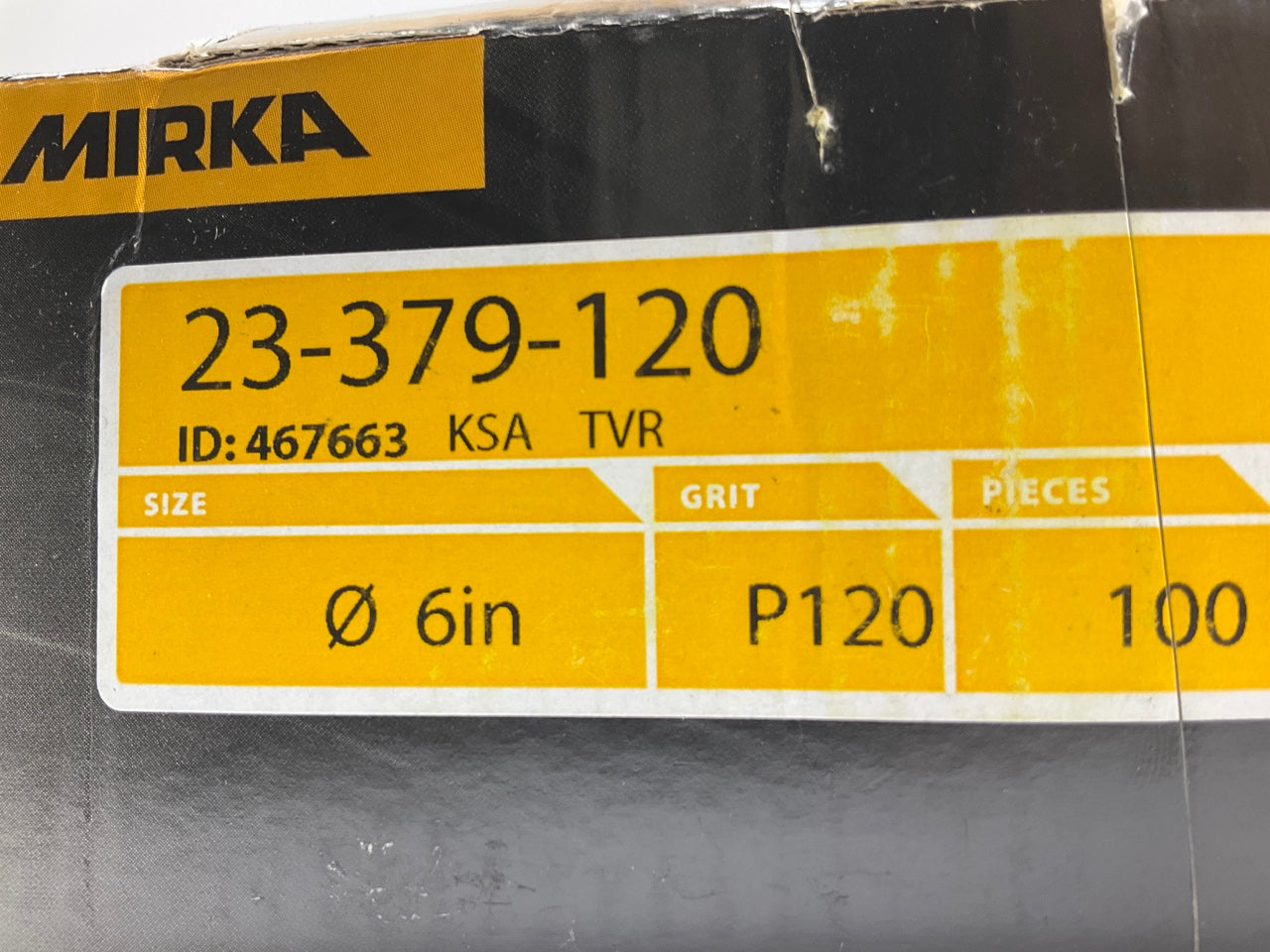 Mirka 23-379-120 Gold 6'' PSA Autobox Sanding Disc 120 Grit, 100 Discs / Box