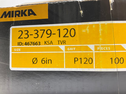 Mirka 23-379-120 Gold 6'' PSA Autobox Sanding Disc 120 Grit, 100 Discs / Box