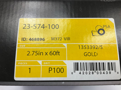 Mirka 23-574-100 Gold 2-3/4 In X 20 Yd PSA Autokut Roll 100 Grit Sandpaper Roll