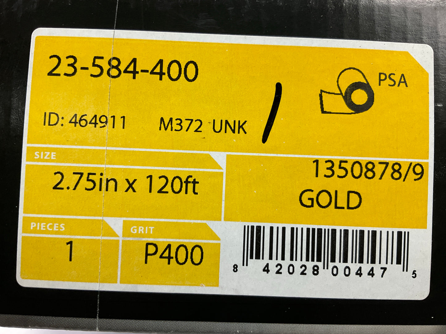 Mirka 23-584-400 2-3/4'' X 120' PSA Sanding Abrasive Roll, Grit: P400