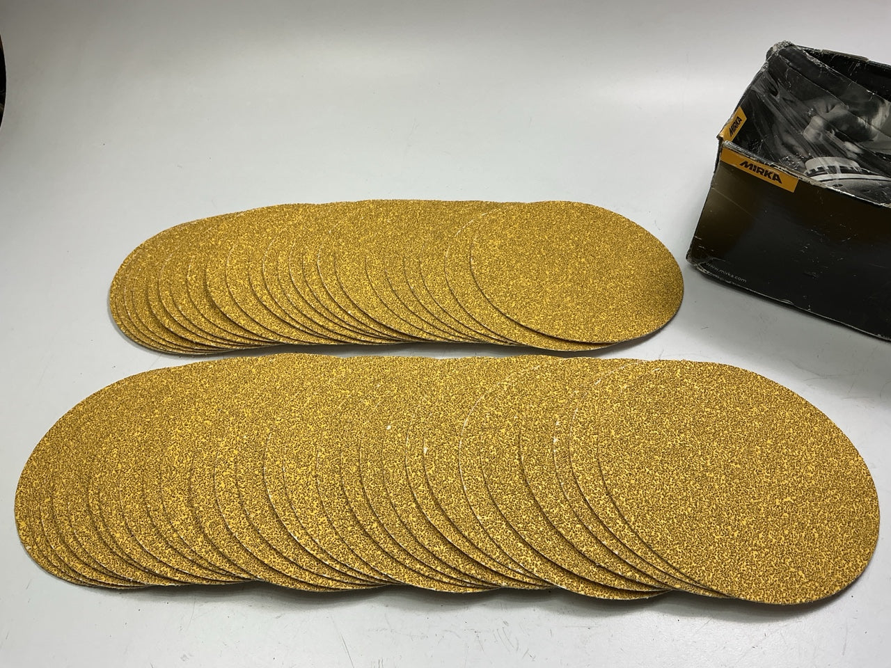 Mirka 23-622-036 Gold 6'' Heavy Duty Grip Hook & Loop Sanding Discs 36-Grit 50pcs