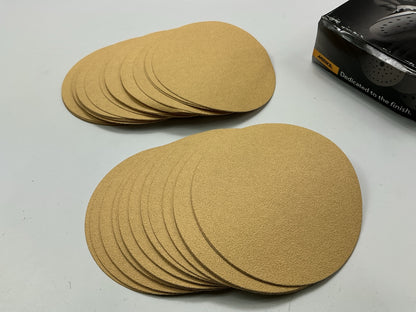 Mirka 23-622-080 Gold 6'' Grip Hook & Loop Sanding Discs 80 Grit, 50/Box