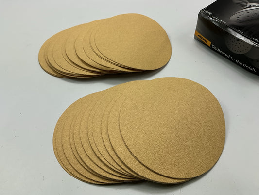 Mirka 23-622-080 Gold 6'' Grip Hook & Loop Sanding Discs 80 Grit, 50/Box