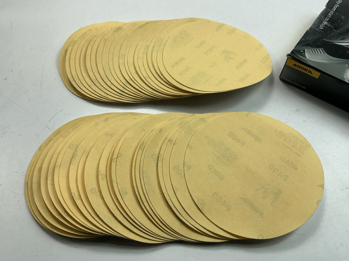 Mirka 23-622-400 Gold 6'' 400 Grit Sanding Grip Disc (50/Box)