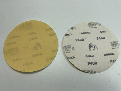 Mirka 23-622-400 Gold 6'' 400 Grit Sanding Grip Disc (50/Box)