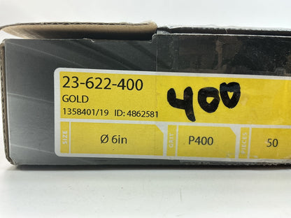 Mirka 23-622-400 Gold 6'' 400 Grit Sanding Grip Disc (50/Box)