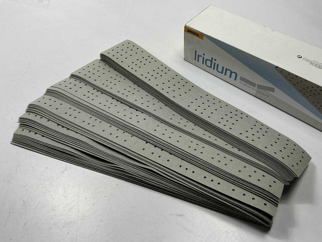 Mirka 24-38P-150 Iridium 2.75''x16'' Perforated Grip Sanding File Board, 150 Grit
