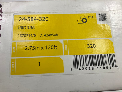 Mirka 24-584-320 Iridium 2.75'' PSA Sanding Roll 320 Grit, 2.75'' X 120 Feet