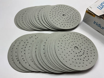 Mirka Iridium 24-6MH-120 Grip-On 6'' 120 Grit Sanding Disc (50 / Box)