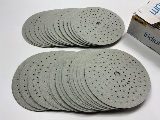 Mirka Iridium 24-6MH-120 Grip-On 6'' 120 Grit Sanding Disc (50 / Box)