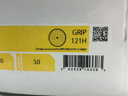 Mirka Iridium 24-6MH-120 Grip-On 6'' 120 Grit Sanding Disc (50 / Box)