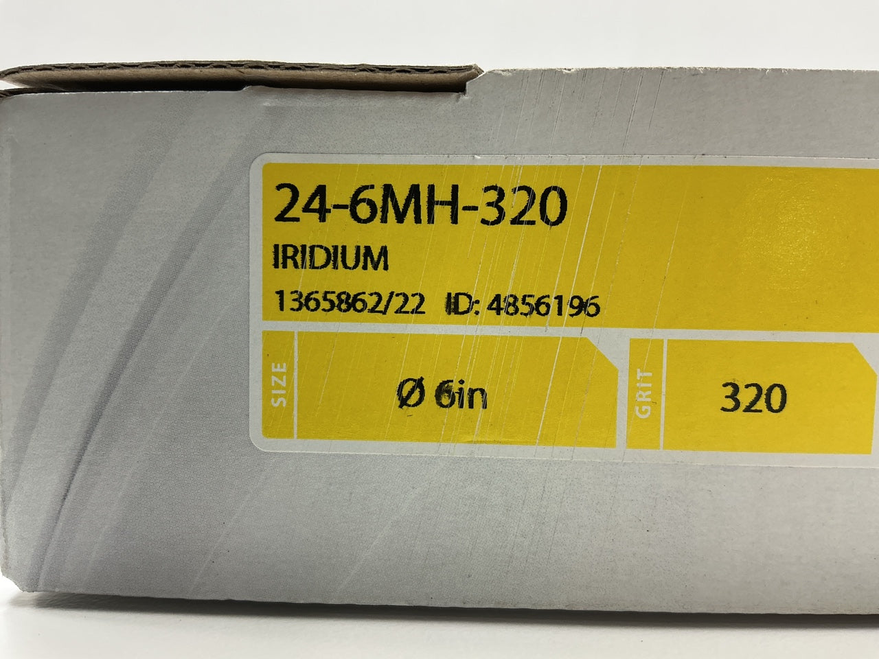 MIRKA 24-6MH-320 IRIDIUM 6'' Grip 121 Hole 320 Grit Sanding Discs, Pack Of 50