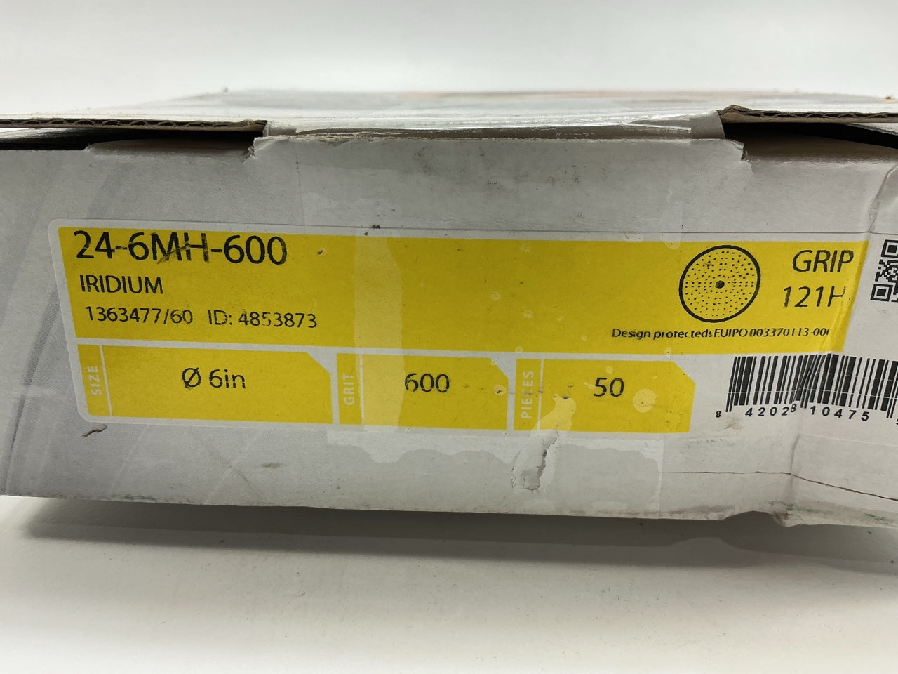 Mirka Iridium 24-6MH-600 Grip-On 6 In. 600 Grit Sanding Disc (50 / Box)