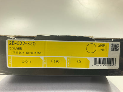 Mirka 2B-622-320 Q-Silver 6'' Grip Sanding Discs, 320 Grit - Box Of 50
