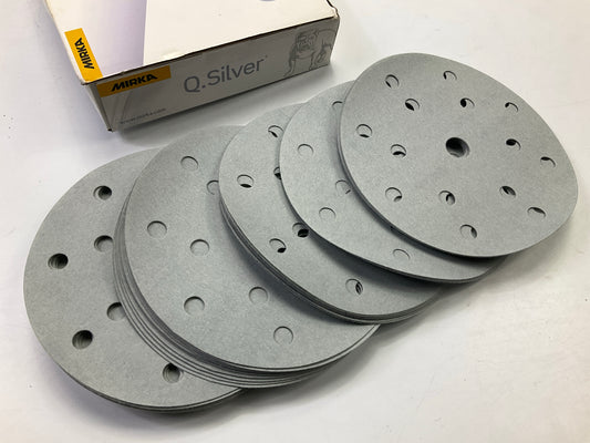 49 Discs Mirka 2C-611-1000 Q.Silver 6'' 15H Vacuum Grip Sanding Discs, 1000 Grit