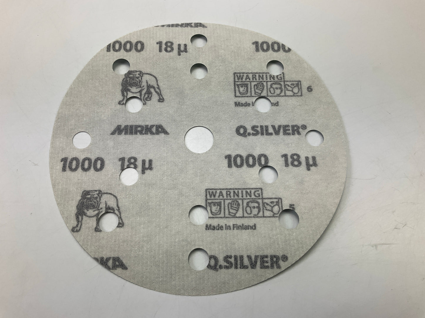 49 Discs Mirka 2C-611-1000 Q.Silver 6'' 15H Vacuum Grip Sanding Discs, 1000 Grit