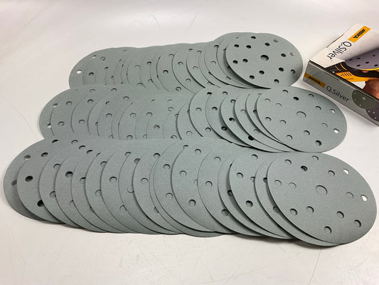 Mirka 2C-611-1000 Q.Silver 6'' 15H Vacuum Grip Sanding Discs, 1000 Grit, 50 Discs