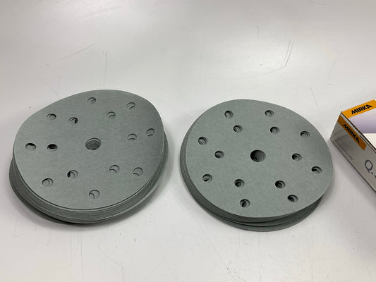 Mirka 2C-611-1500 Q.Silver Ace 6'' 1500 Grit 15 Hole Grip Vacuum Disc, Qty 45 Pcs