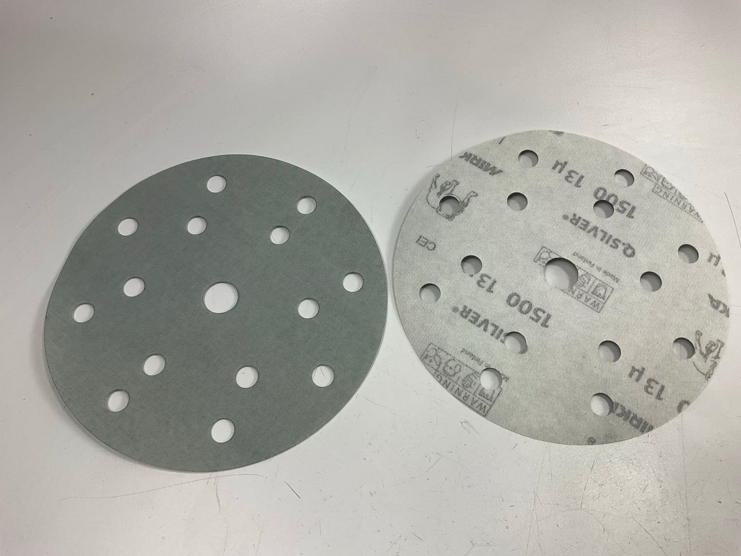 Mirka 2C-611-1500 Q.Silver Ace 6'' 1500 Grit 15 Hole Grip Vacuum Disc, Qty 50