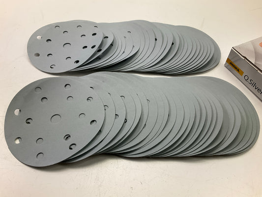 Mirka 2C-611-600 Q. Silver Micro 6'' 15h Vacuum Grip Disc 600 Grit, 50 / Box