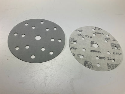 Mirka 2C-611-800 6'' Vacuum Grip, 800 Grit W/ Hole Sanding Discs - Box Of 50