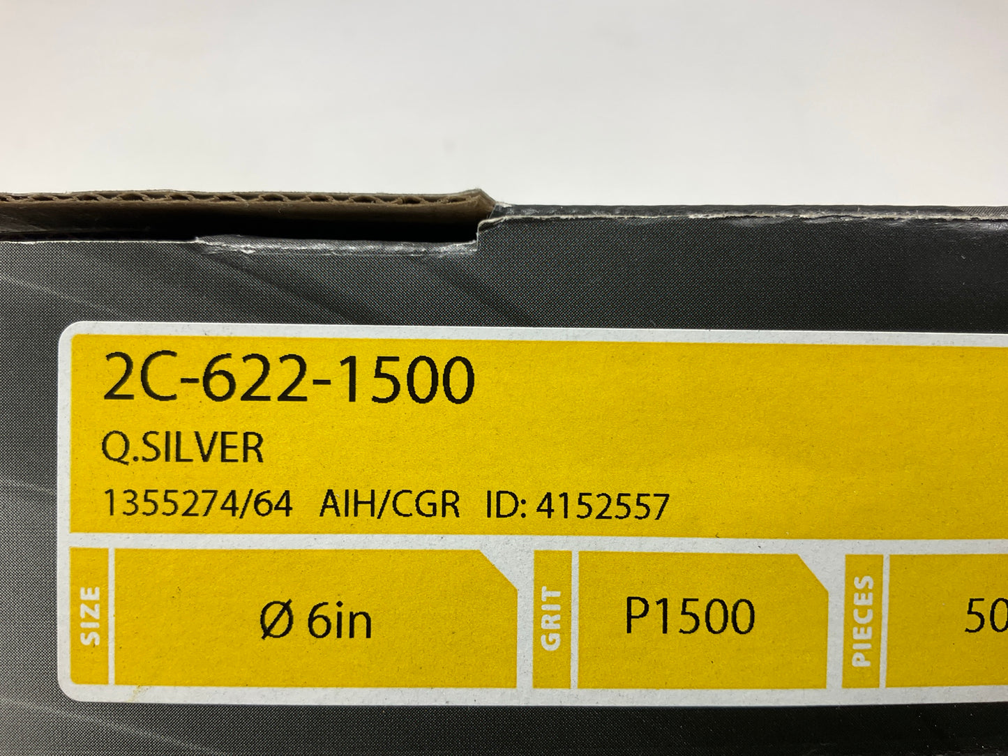 Mirka 2C-622-1500 - Q.Silver Ace 6'' Grip Sanding Disc 1500 Grit, 50 Discs / Box