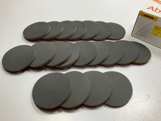 Mirka 8A-203-2000 Abralon 3'' 2000 Grit Foam Hook & Loop Polish Sanding Disc, 20