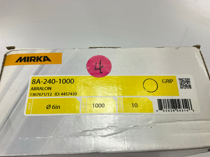 Mirka 8A-240-1000 Abralon 6'' Foam/Sponge-Backed Grip Wet / Dry Discs 1000 Grit