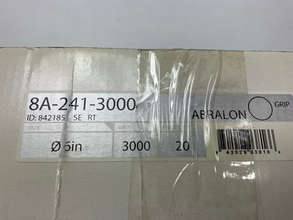 Mirka 8A-241-3000 Abralon 6'' Foam/Sponge Wet/Dry Discs Pads 3000 Grit, 15 Pcs
