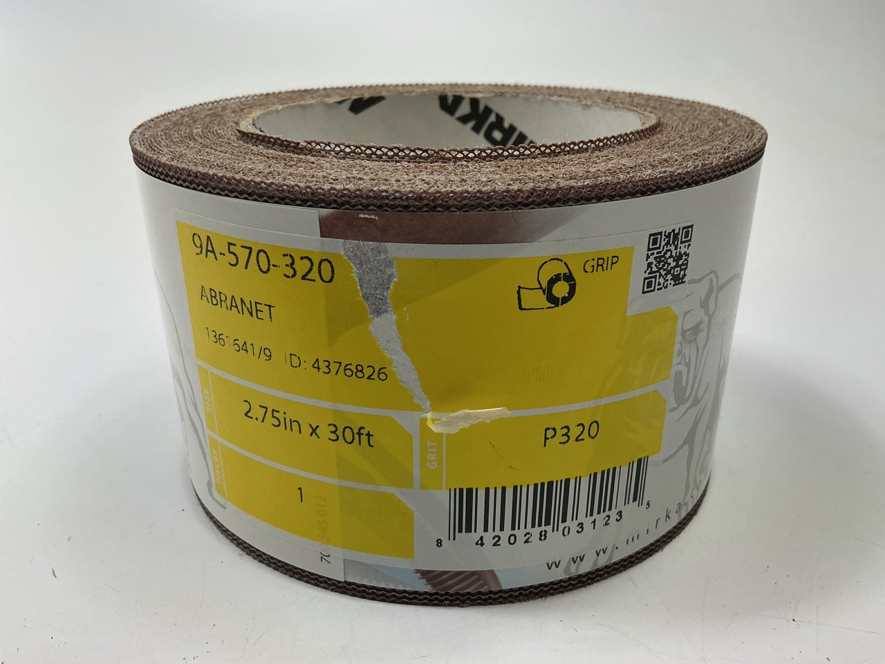 Mirka 9A-570-320 Abranet P320 Grit, 2-3/4'' X 10 Yard Mesh Grip Sanding Roll