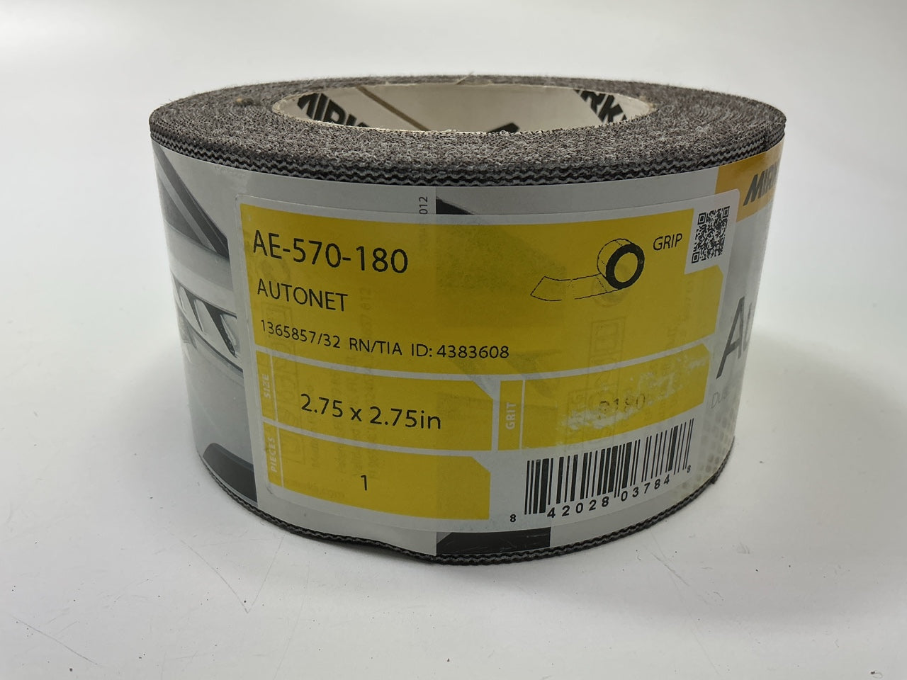 Mirka AE-570-180 Autonet 2-3/4'' X 33' 180G Grip Perforated Mesh Sanding Roll