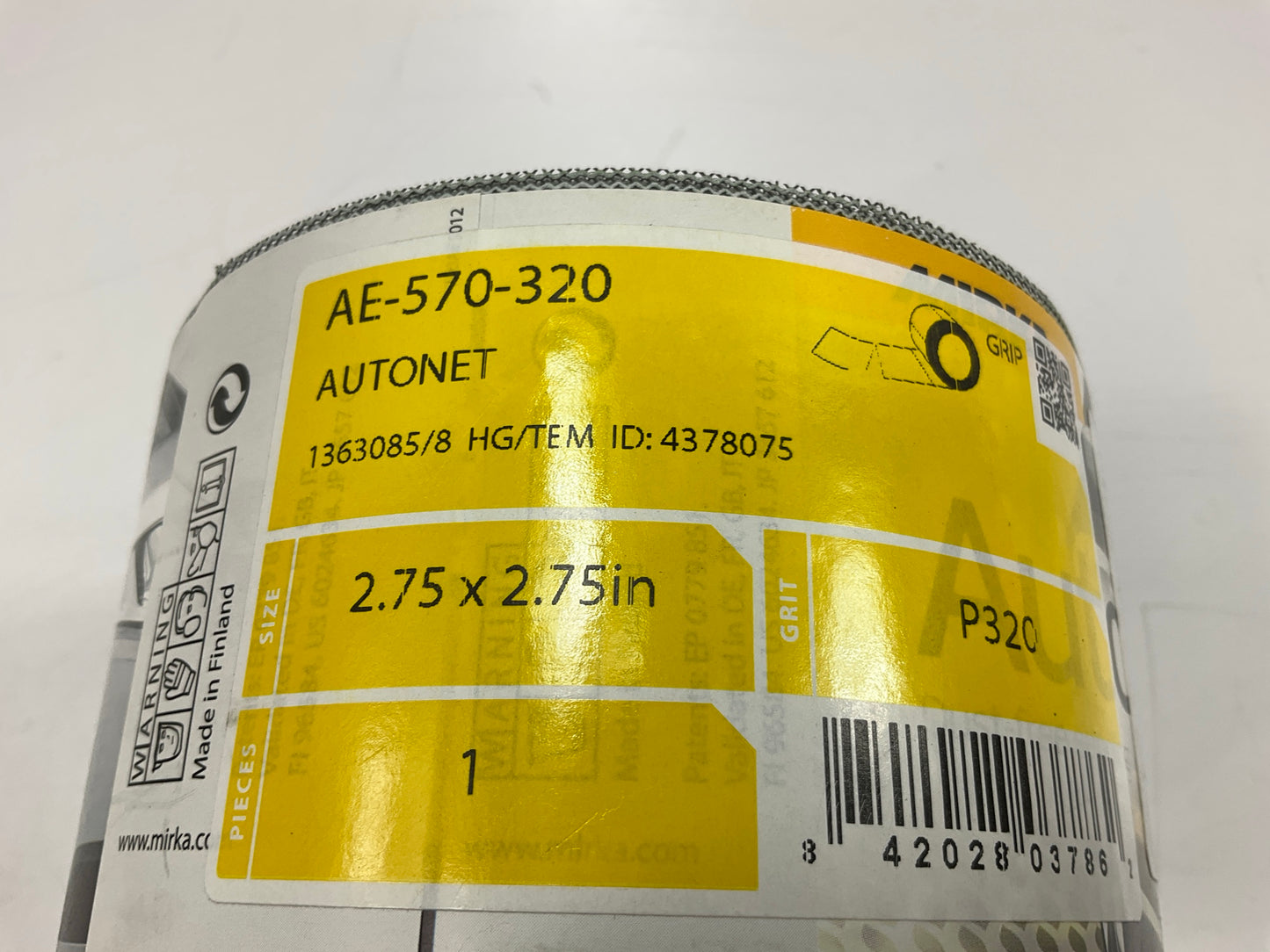 Mirka AE-570-320 Autonet 2-3/4'' X 33 Ft 320 Grit Mesh Grip Sanding Roll