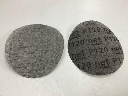 Mirka AE24105012 Autonet 6'' Mesh Sanding 120 Grit Grip Abrasive Discs, 37 Total