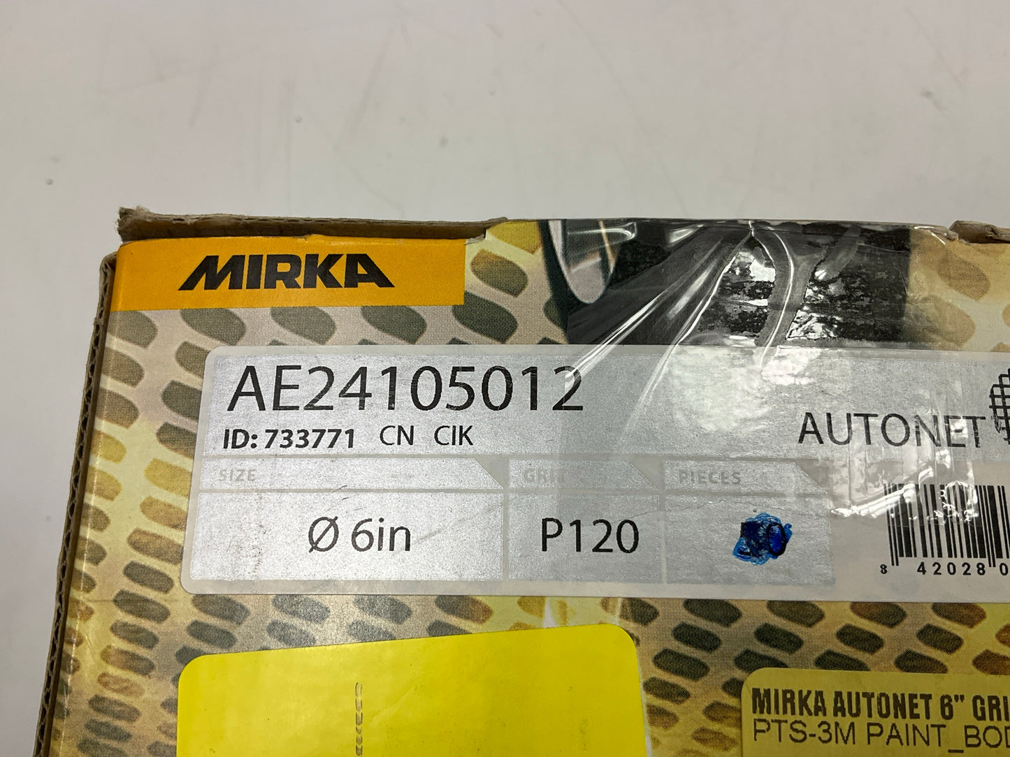 Mirka AE24105012 Autonet 6'' Mesh Sanding 120 Grit Grip Abrasive Discs, 37 Total