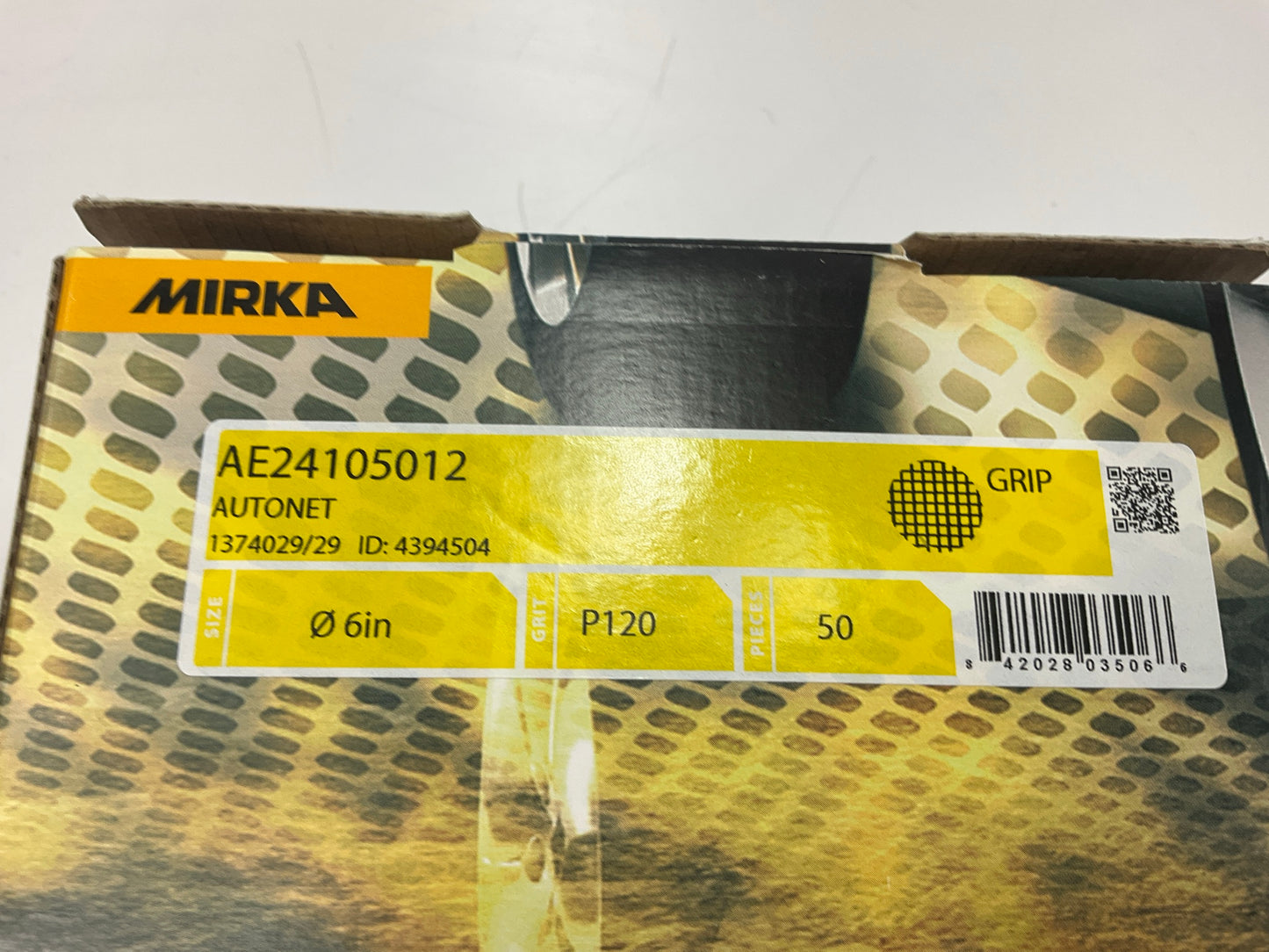 Mirka AE24105012 Autonet 6'' Mesh Sanding 120 Grit Grip Abrasive Disc (50/Box)