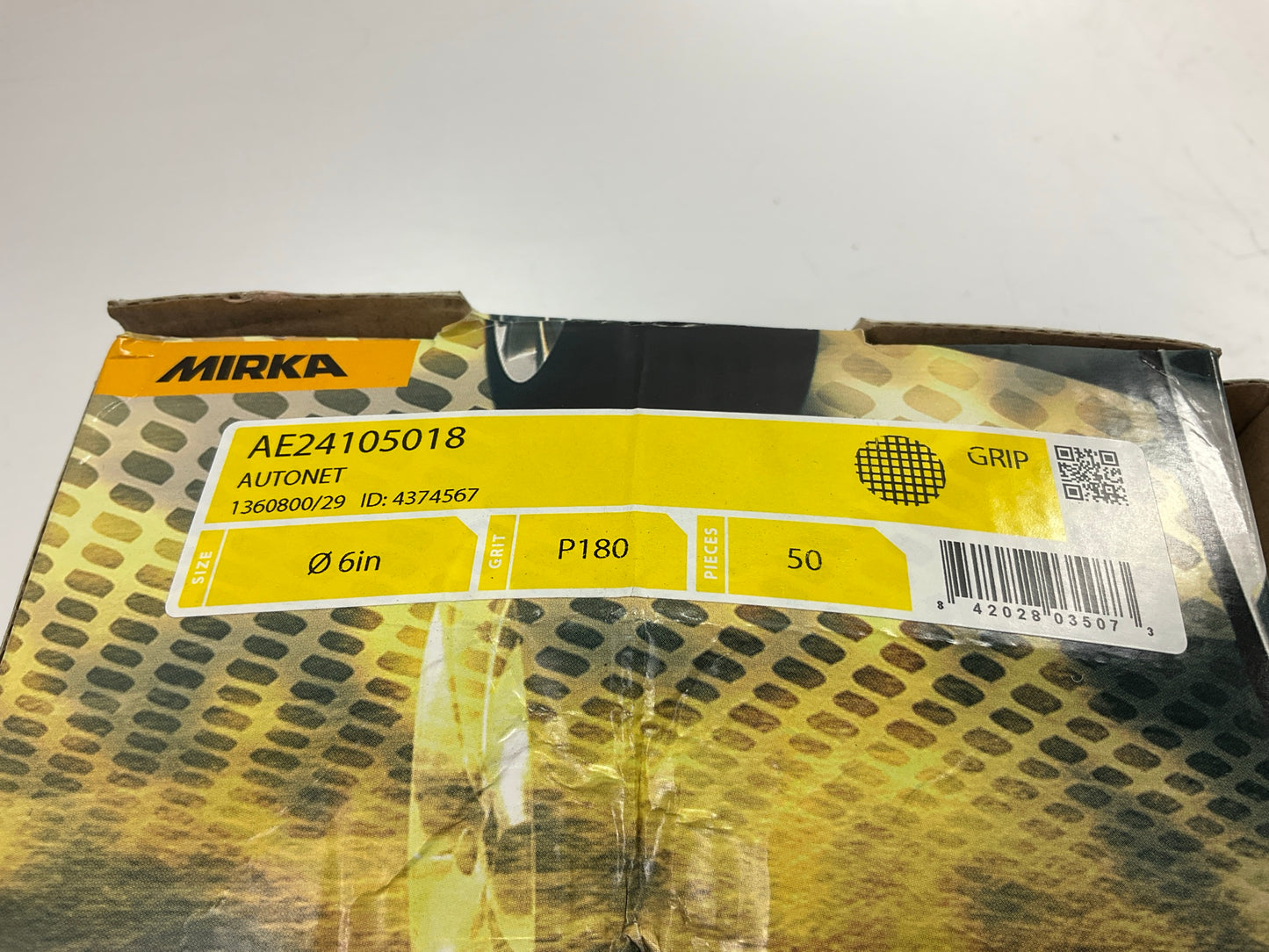 Mirka AE24105018 Autonet 6'' Mesh Grip Sanding Discs 180 Grit, 50 Discs / Box